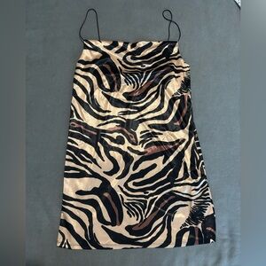 Zara animal print mini dress